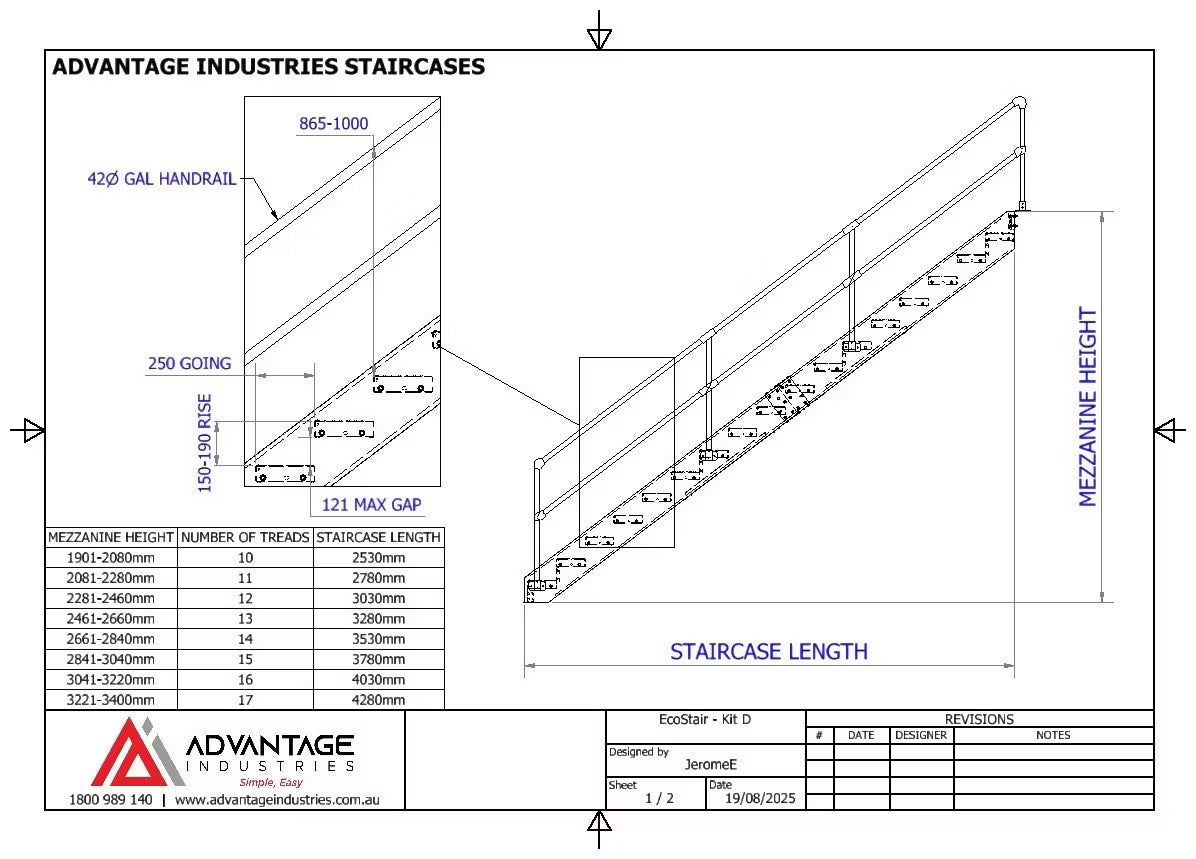 Mezzanine Steel Stairs