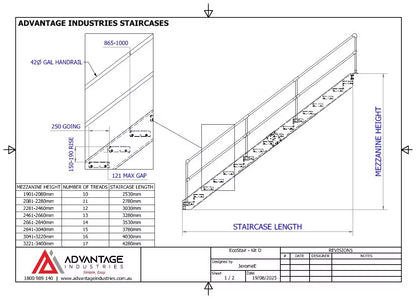 Mezzanine Steel Stairs
