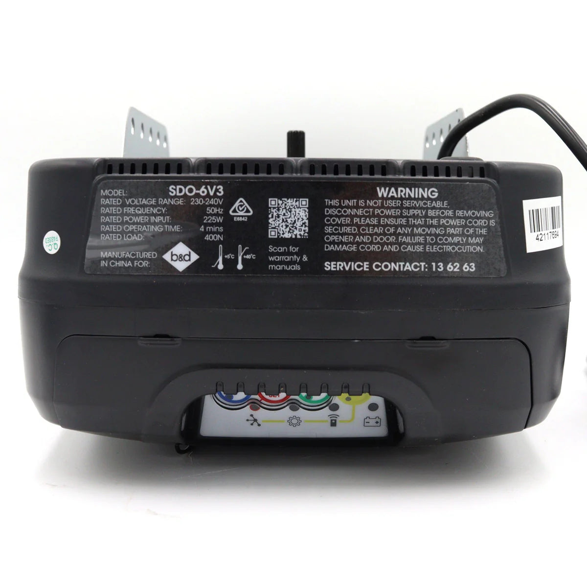 B&D Garage Doors Secure SDO-6 Sectional Garage Motor/Opener (No Rail)